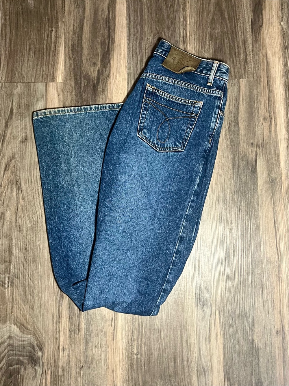 Vintage Y2K Calvin Klein Boot Cut Blue Denim Jeans Women Size 5